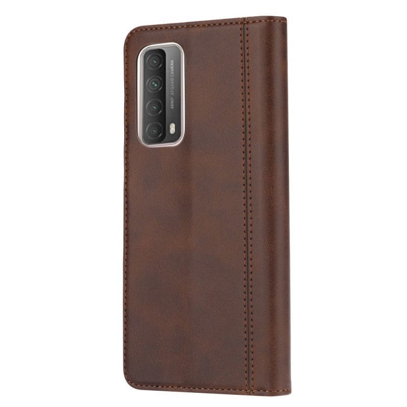 Κάλυμμα Folio Huawei P Smart 2021 Μαύρο Μπροστινή Κάρτα Με Λουράκι