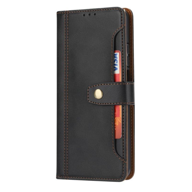 Κάλυμμα Folio Huawei P Smart 2021 Μαύρο Μπροστινή Κάρτα Με Λουράκι