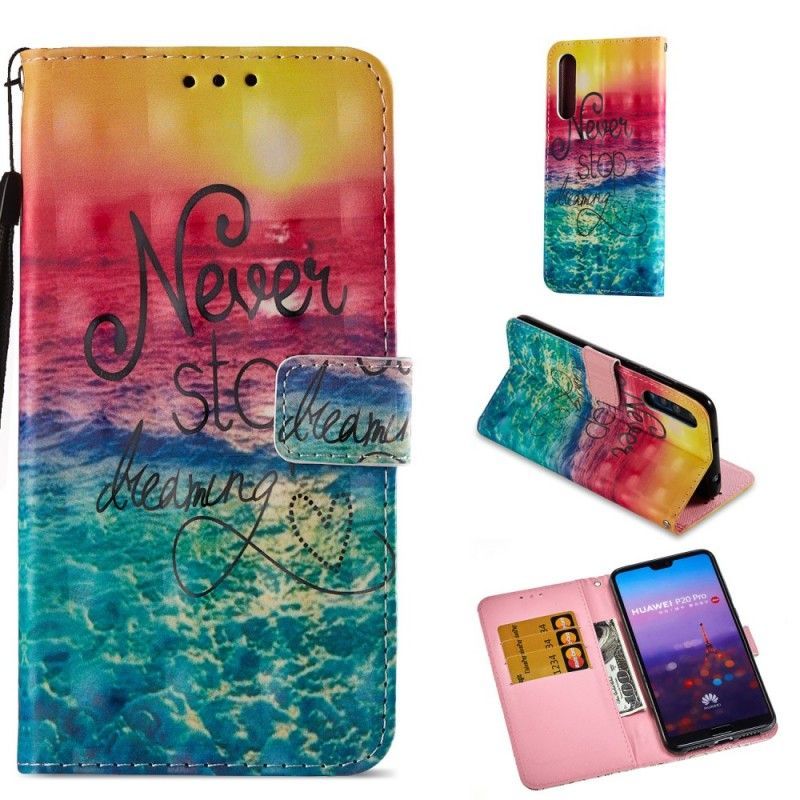 Κάλυμμα Folio Huawei P20 Pro Θήκες Κινητών Μην Σταματήσεις Ποτέ Να Ονειρεύεσαι 3D