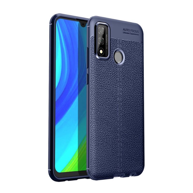 Κάλυμμα Για Huawei P Smart 2020 Μαύρο Εφέ Από Δέρμα Λίτσι Διπλής Γραμμής