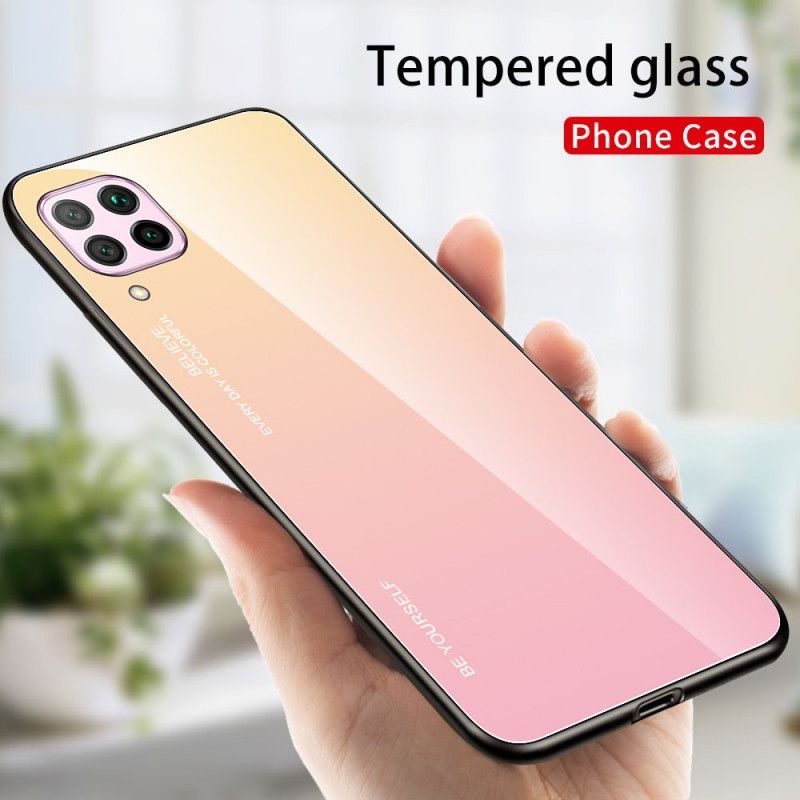 Κάλυμμα Για Huawei P40 Lite Κόκκινο Σκληρυμένο Γυαλί Να Είσαι Ο Εαυτός Σου