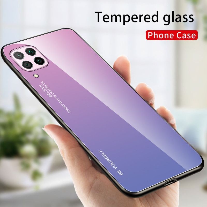 Κάλυμμα Για Huawei P40 Lite Κόκκινο Σκληρυμένο Γυαλί Να Είσαι Ο Εαυτός Σου