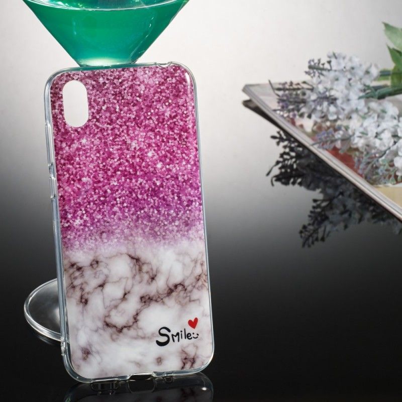 Κάλυμμα Για Huawei Y5 2019 / Honor 8S Marble Glitter And Smile
