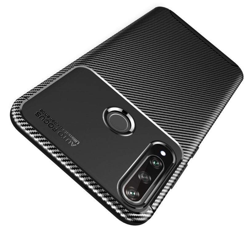 Κάλυμμα Για Huawei Y6p Μαύρο Εύκαμπτη Υφή Από Ανθρακονήματα