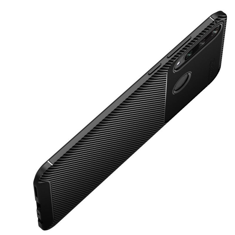 Κάλυμμα Για Huawei Y6p Μαύρο Εύκαμπτη Υφή Από Ανθρακονήματα