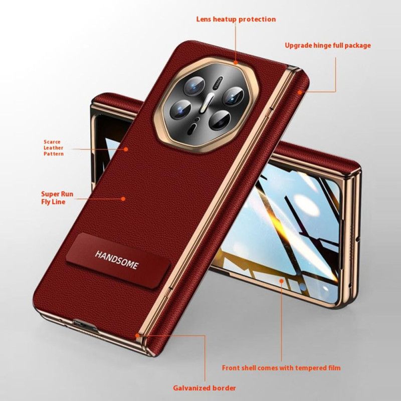 Κάλυμμα Huawei Mate X6 Υφή Δέρματος Με Προστατευτικό Οθόνης Σιλικόνης