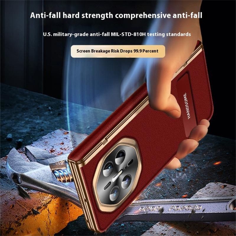 Κάλυμμα Huawei Mate X6 Υφή Δέρματος Με Προστατευτικό Οθόνης Σιλικόνης