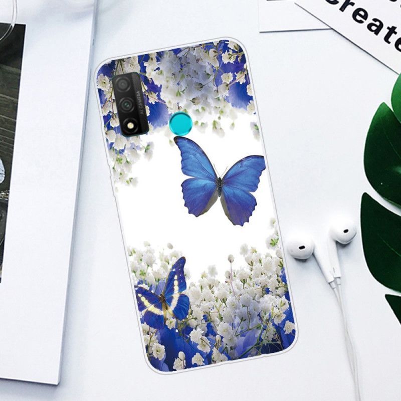 Κάλυμμα Huawei P Smart 2020 Μπλε Πεταλούδες