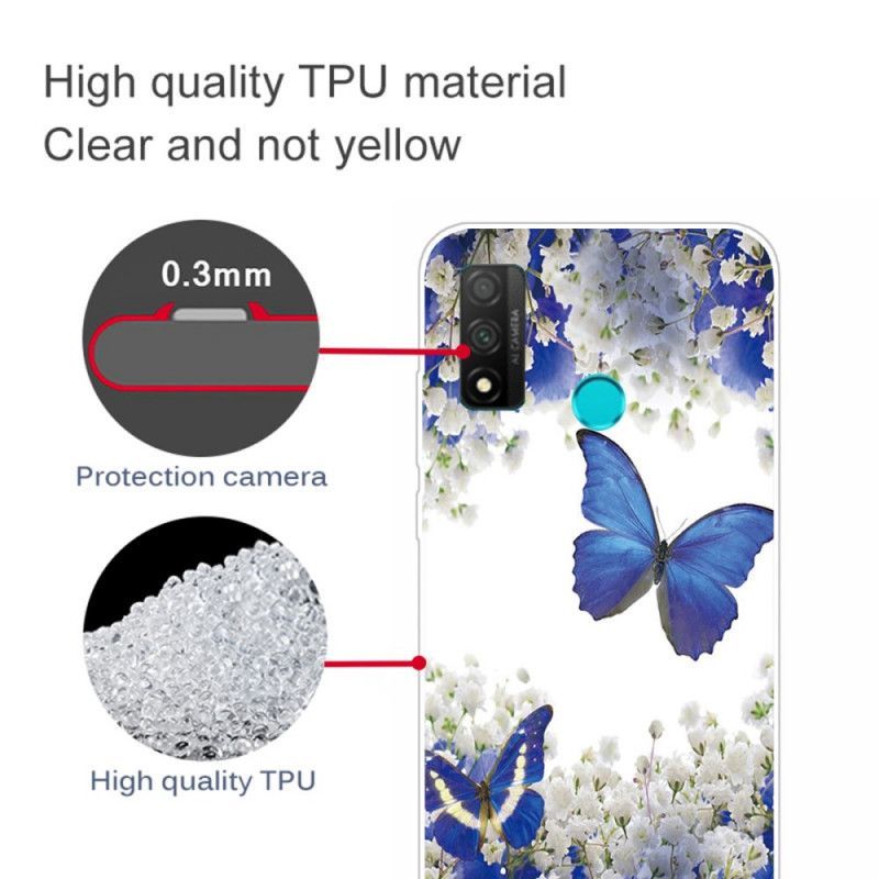Κάλυμμα Huawei P Smart 2020 Μπλε Πεταλούδες