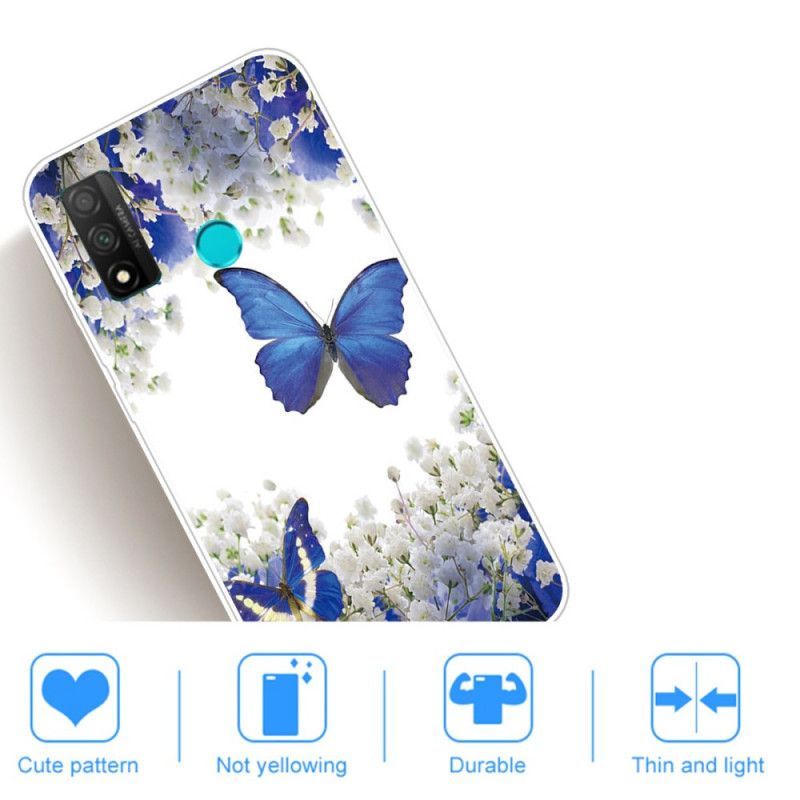 Κάλυμμα Huawei P Smart 2020 Μπλε Πεταλούδες