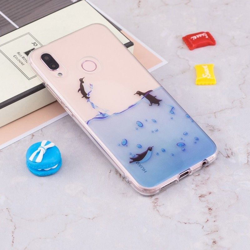 Κάλυμμα Huawei P20 Lite Σετ Πιγκουίνου Χωρίς Ραφή σιλικόνης