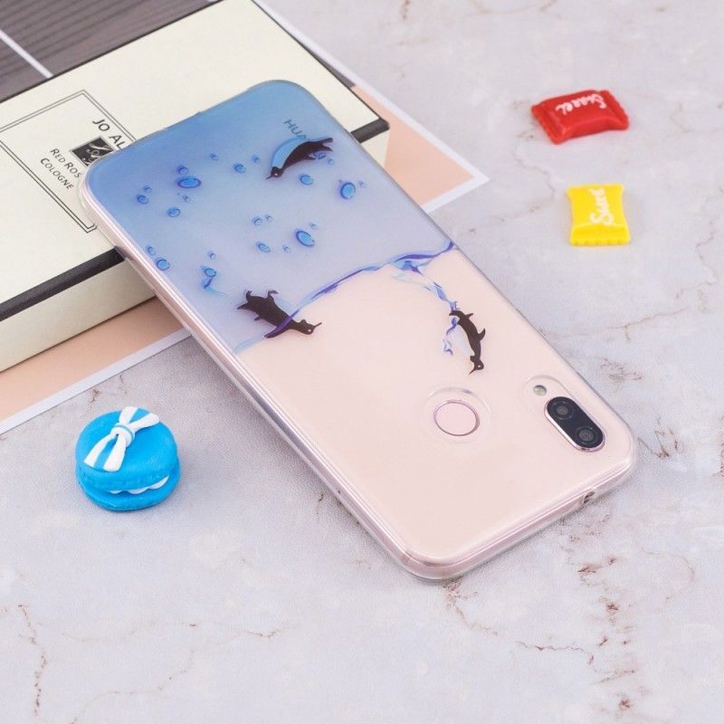 Κάλυμμα Huawei P20 Lite Σετ Πιγκουίνου Χωρίς Ραφή σιλικόνης