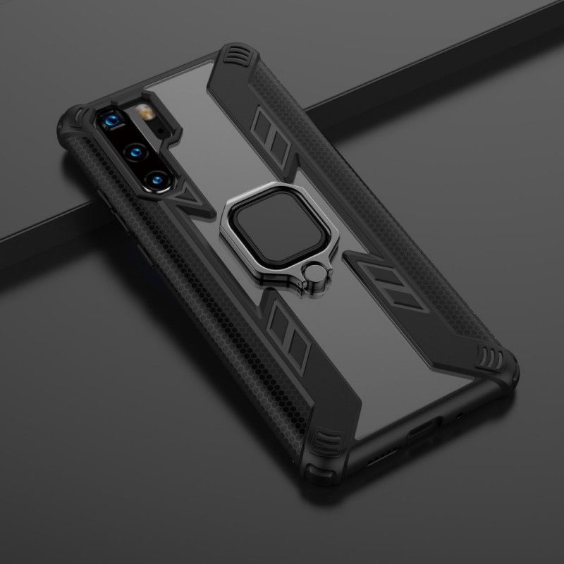 Κάλυμμα Huawei P30 Pro Μαύρο Πολεμιστής Με Δαχτυλίδι