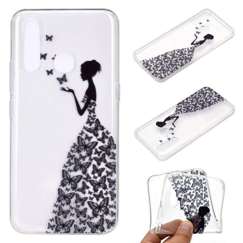 Κάλυμμα Huawei P40 Lite E / Y7p Διάφανο Φόρεμα Πεταλούδας σιλικόνης