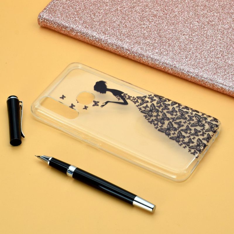 Κάλυμμα Huawei P40 Lite E / Y7p Διάφανο Φόρεμα Πεταλούδας σιλικόνης