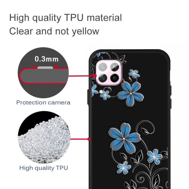 Κάλυμμα Huawei P40 Lite Μπλε Λουλούδια