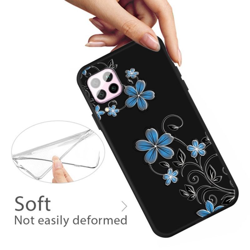 Κάλυμμα Huawei P40 Lite Μπλε Λουλούδια