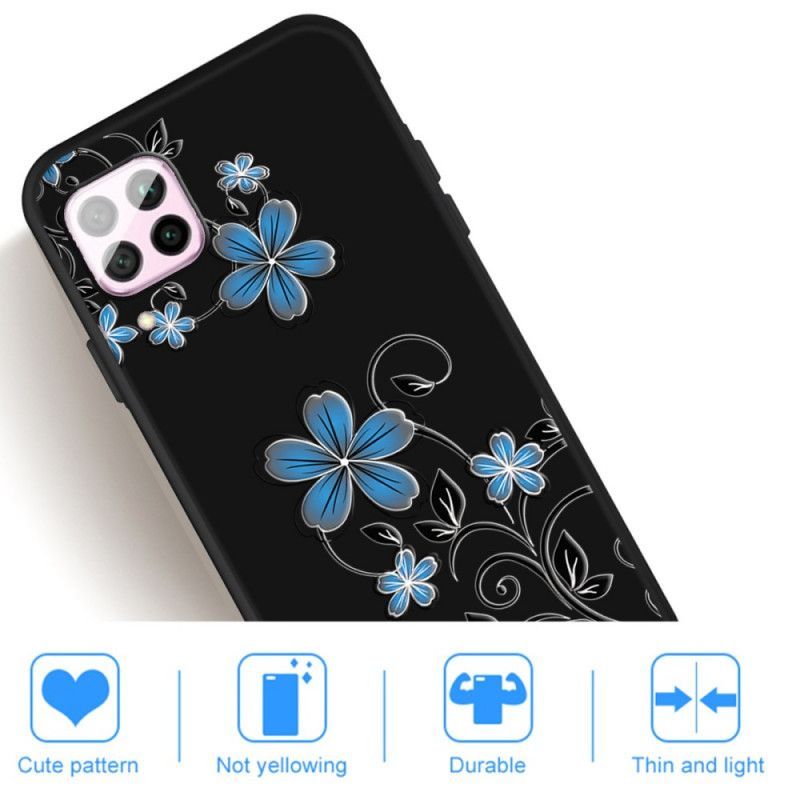 Κάλυμμα Huawei P40 Lite Μπλε Λουλούδια