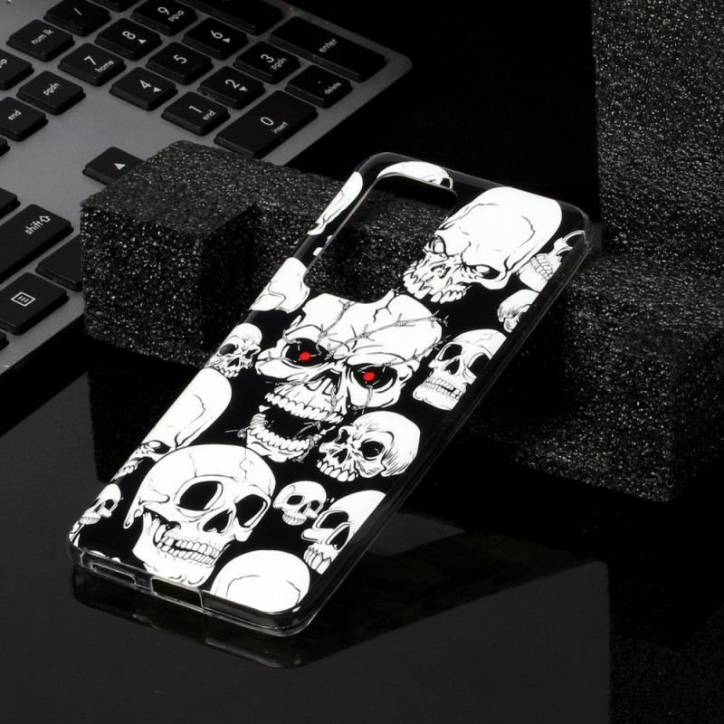 Κάλυμμα Huawei P40 Pro Προσοχή Φθορίζοντα Κρανία σιλικόνης
