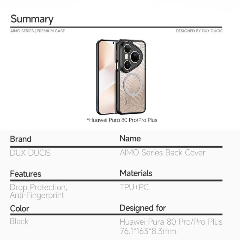 Κάλυμμα Huawei Pura 80 Pro Magsafe Σειρά Aimo Dux Ducis