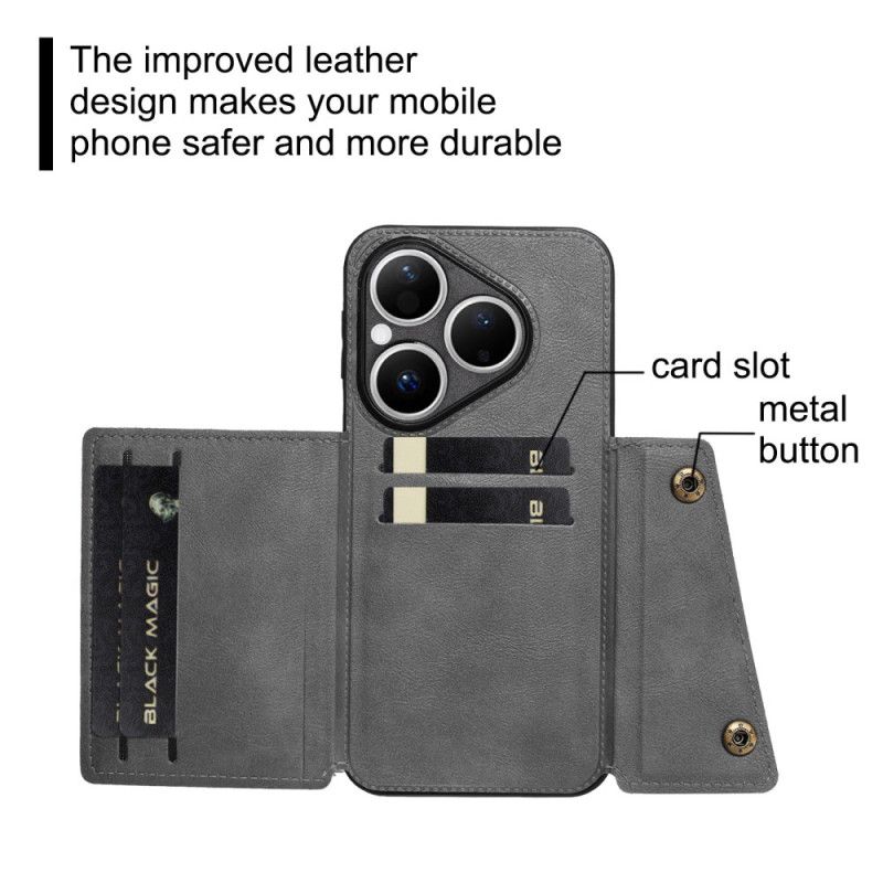 Κάλυμμα Huawei Pura 80 Θήκες Κινητών Θήκη Για Κάρτες Με Εφέ Δέρματος