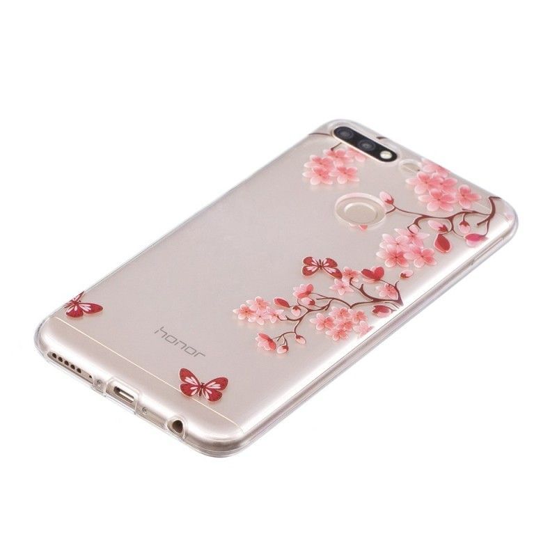 Κάλυμμα Huawei Y7 2018 / Honor 7C Διαφανές Ανθισμένο Δέντρο