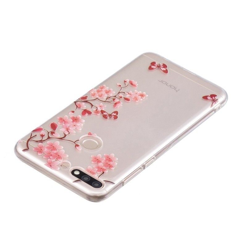 Κάλυμμα Huawei Y7 2018 / Honor 7C Διαφανές Ανθισμένο Δέντρο