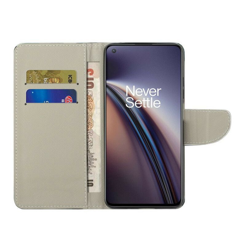 δερματινη Κάλυμμα OnePlus Nord 2 5G Ρετρό Πύργος Του Άιφελ