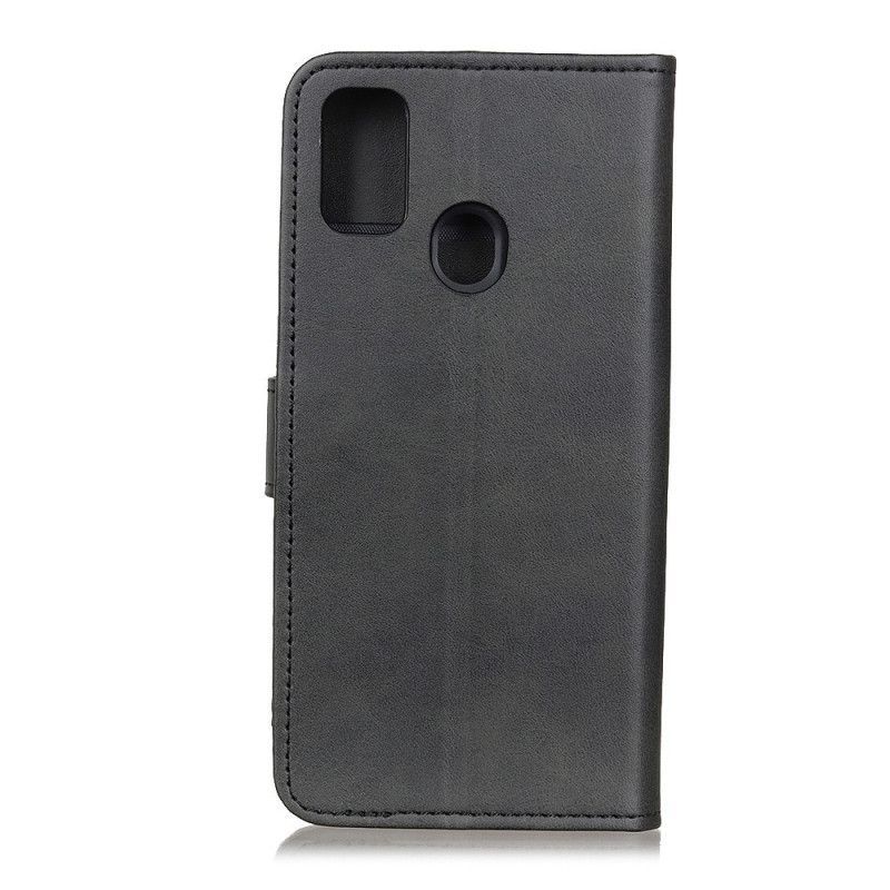 δερματινη Κάλυμμα OnePlus Nord N100 Μαύρο Ματ Δερμάτινο Εφέ
