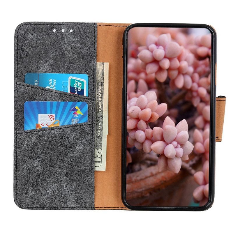 δερματινη Κάλυμμα OnePlus Nord N100 Μαύρο Vintage Σπαστό Δέρμα
