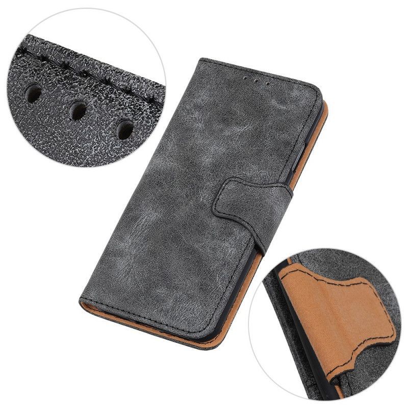 δερματινη Κάλυμμα OnePlus Nord N100 Μαύρο Vintage Σπαστό Δέρμα