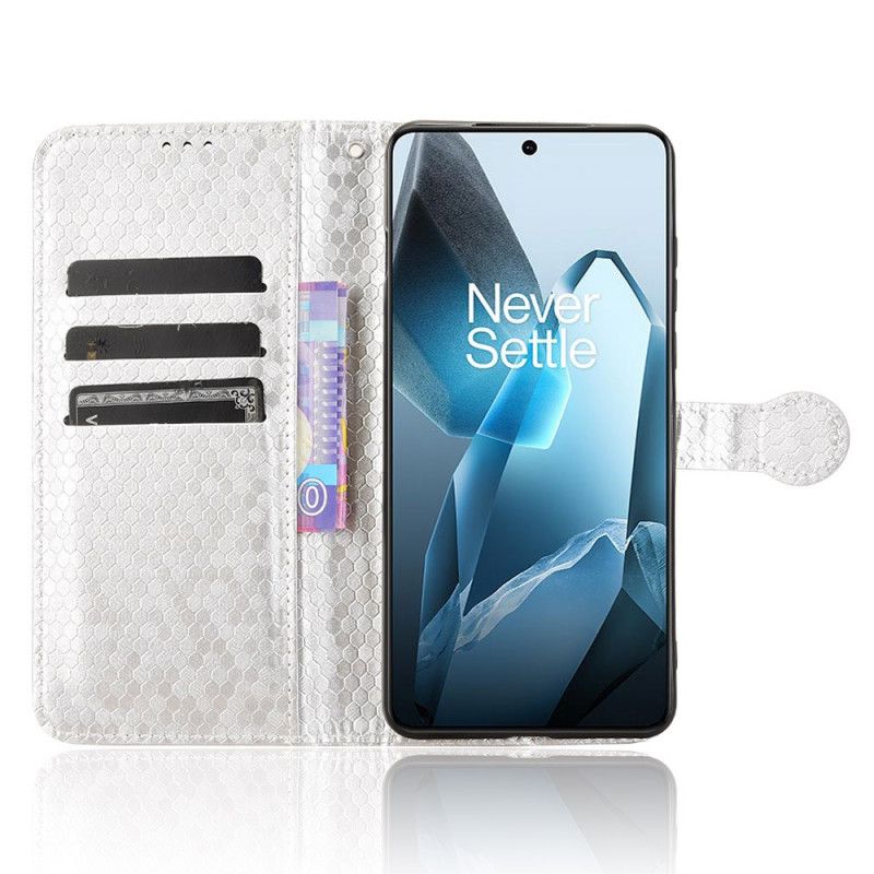 Δερματινη Θηκη Oneplus 13 Λαμπερές Κουκκίδες Σιλικόνης