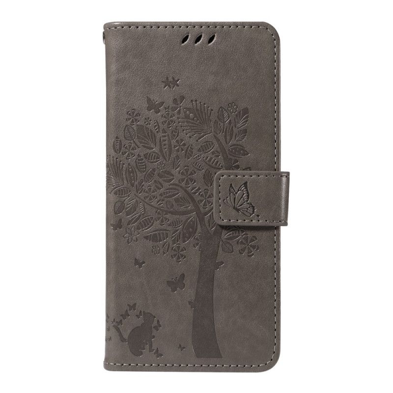 Δερματινη Θηκη Oneplus 13r Δέντρο Και Γάτα
