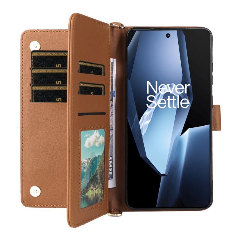 Δερματινη Θηκη Oneplus 13r Κομψό Με Λουρί Και Λουρί Ώμου