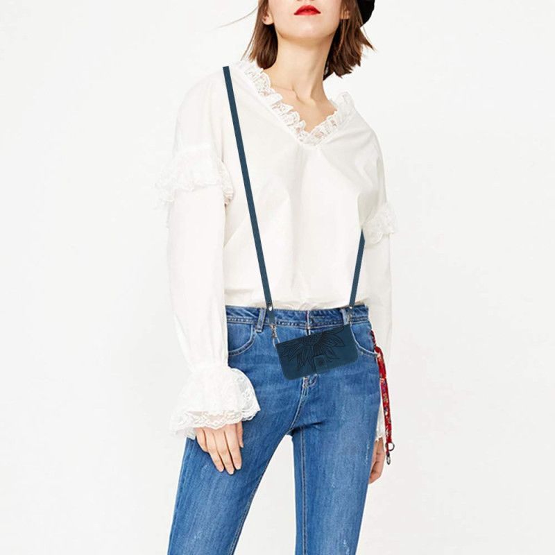 Δερματινη Θηκη Oneplus 13r Λουρί Ώμου Με Μοτίβο Ηλιοτρόπιου