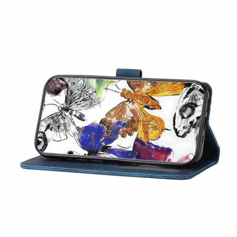 Δερματινη Θηκη Oneplus 15 Εφέ Σουέτ Με Πεταλούδες Σιλικόνης