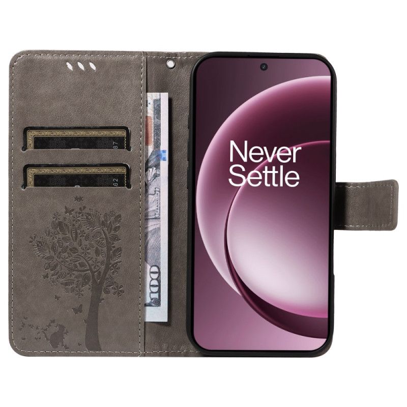 Δερματινη Θηκη Oneplus 15 Γάτα Και Δέντρο