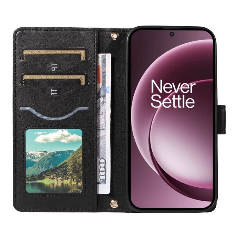 Δερματινη Θηκη Oneplus 15 Καπιτονέ Με Λουράκι Ώμου Και Λουράκι Σιλικόνης