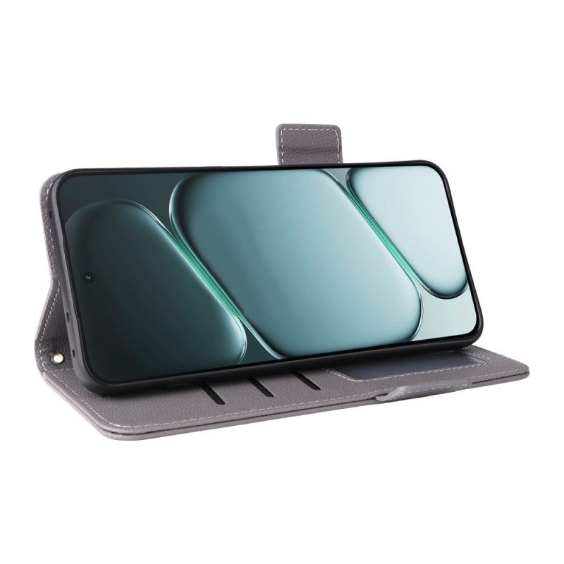 Δερματινη Θηκη Oneplus 15r Υφή Λίτσι Με Λουράκι