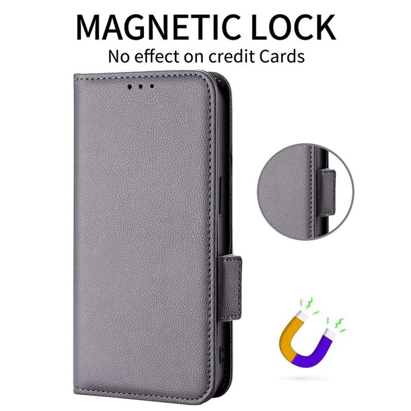 Δερματινη Θηκη Oneplus 15r Υφή Λίτσι Με Λουράκι