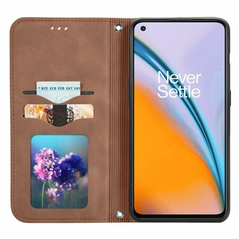 δερματινη θηκη OnePlus Nord 2 5G Μαύρο Σχέδιο Με Αφή Στο Δέρμα