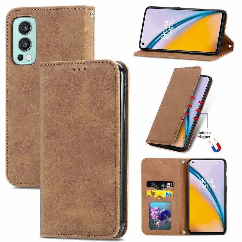 δερματινη θηκη OnePlus Nord 2 5G Μαύρο Σχέδιο Με Αφή Στο Δέρμα