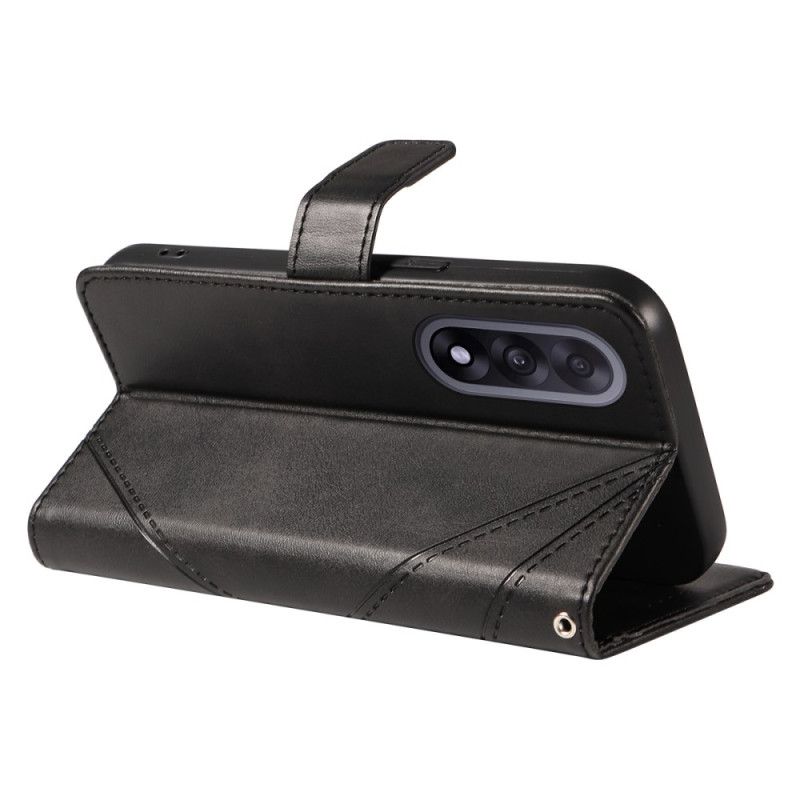 Δερματινη Θηκη Oneplus Nord 5 Δίχρωμο Γεωμετρικό Σιλικόνης