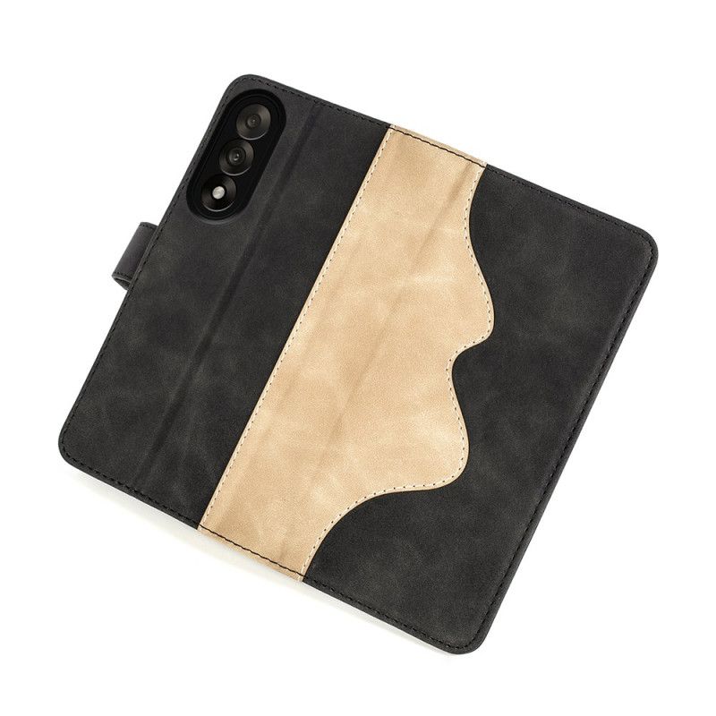 Δερματινη Θηκη Oneplus Nord 5 Δίχρωμο Κυματιστό Σιλικόνης