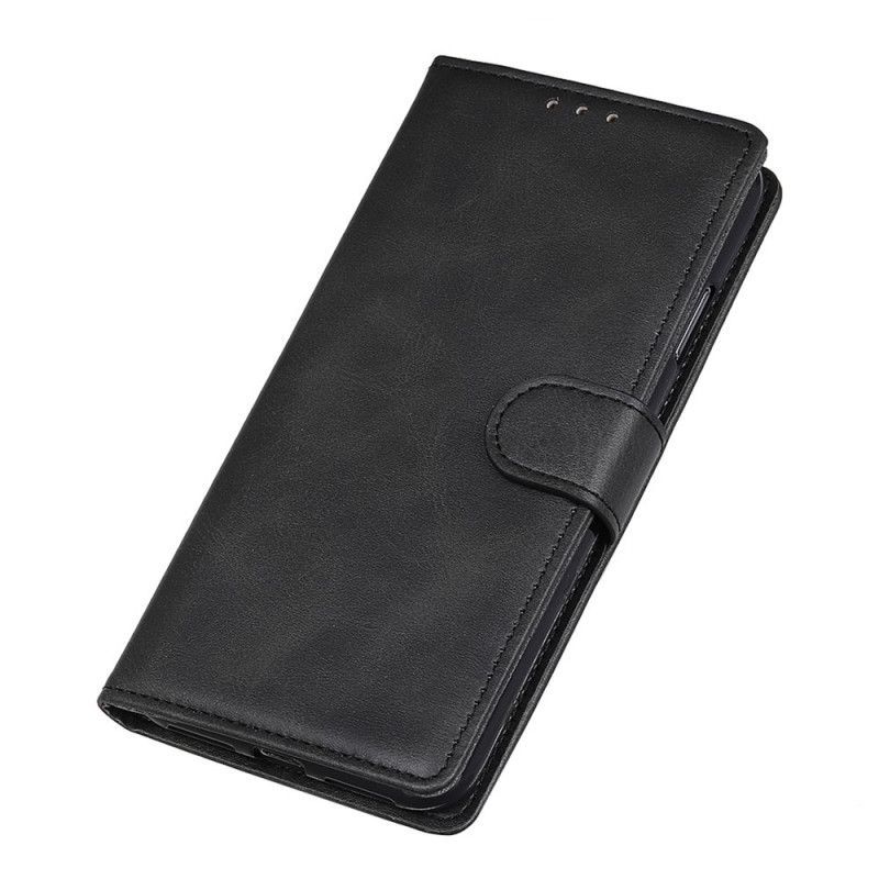 Κάλυμμα Folio OnePlus 8T Μαύρο Ρετρό Ματ Δερμάτινο Εφέ