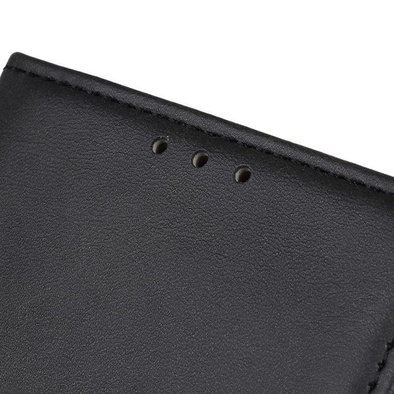 Κάλυμμα Folio OnePlus 8T Μαύρο Ρετρό Ματ Δερμάτινο Εφέ