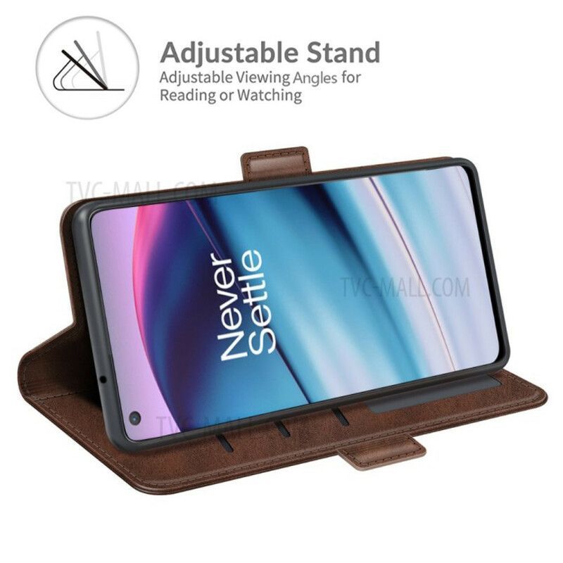 Κάλυμμα Folio OnePlus Nord CE 5G Μαύρο Κλασικό Διπλό Πτερύγιο