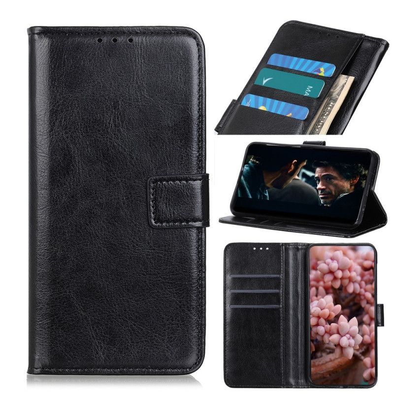 Κάλυμμα Folio OnePlus Nord Μαύρο Ψεύτικο Δέρμα Εφυαλωμένο