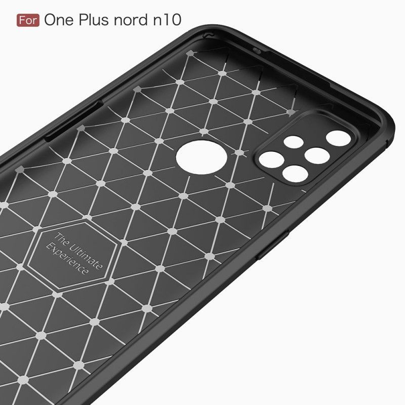 Κάλυμμα Για OnePlus Nord N10 Μαύρο Βουρτσισμένη Ίνα Άνθρακα