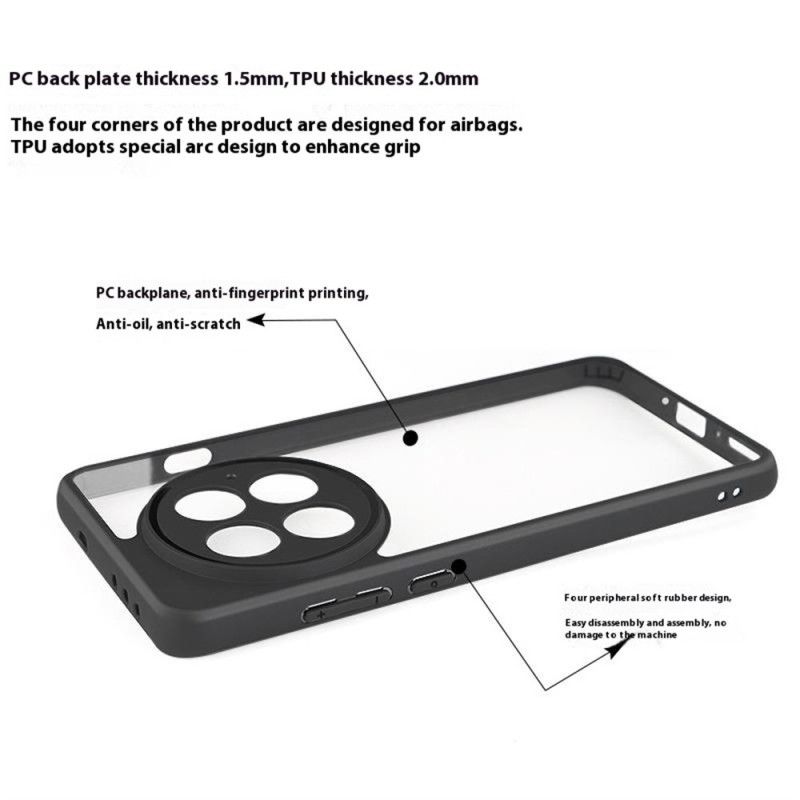 Κάλυμμα Oneplus 13 Υβριδικό Μαύρο Χείλος